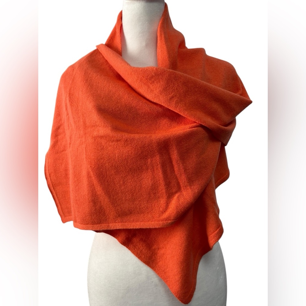 Terryl for Thalian Cashmere Scarf in Papaya. EUC.